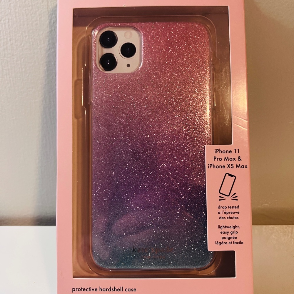 Kate Spade Apple iPhone 11 Pro Max/ XS Max Hard Shell Phone Case Ombre Glitter